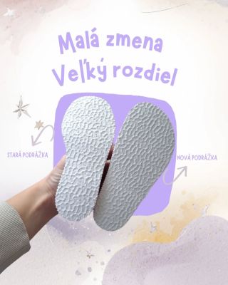 Na prvý pohľad rovnaké, ale detská nožka ten rozdiel cíti. Nezmenil sa materiál ani kvalita. Zmenil sa tvar podrážky,...