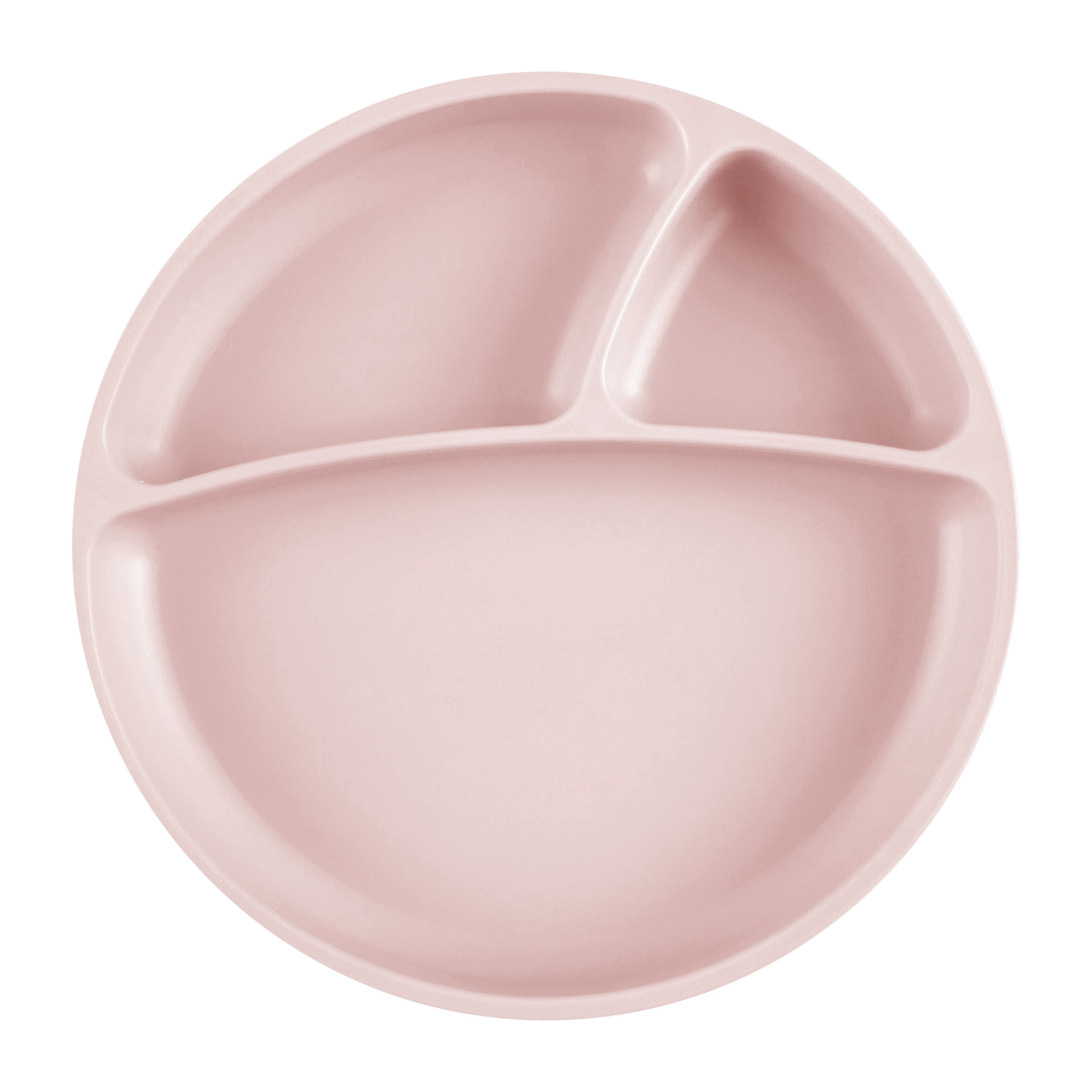 Talíř dělený silikonový s přísavkou - Pinky Pink