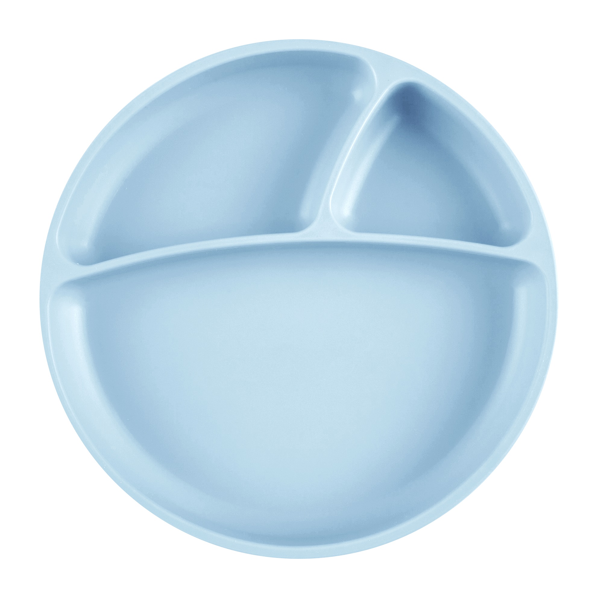 Talíř dělený silikonový s přísavkou - Mineral Blue