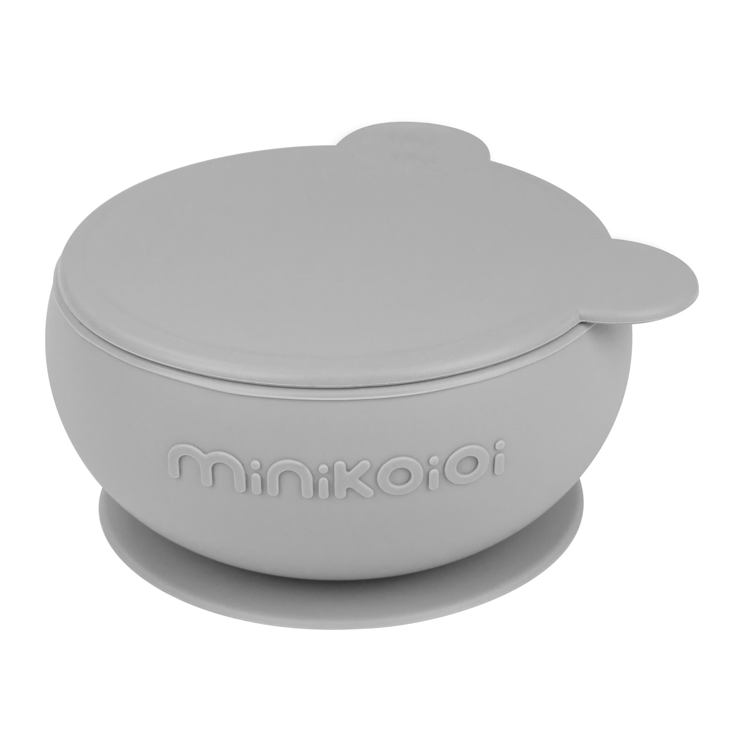 Miska silikonová s přísavkou - Powder Grey