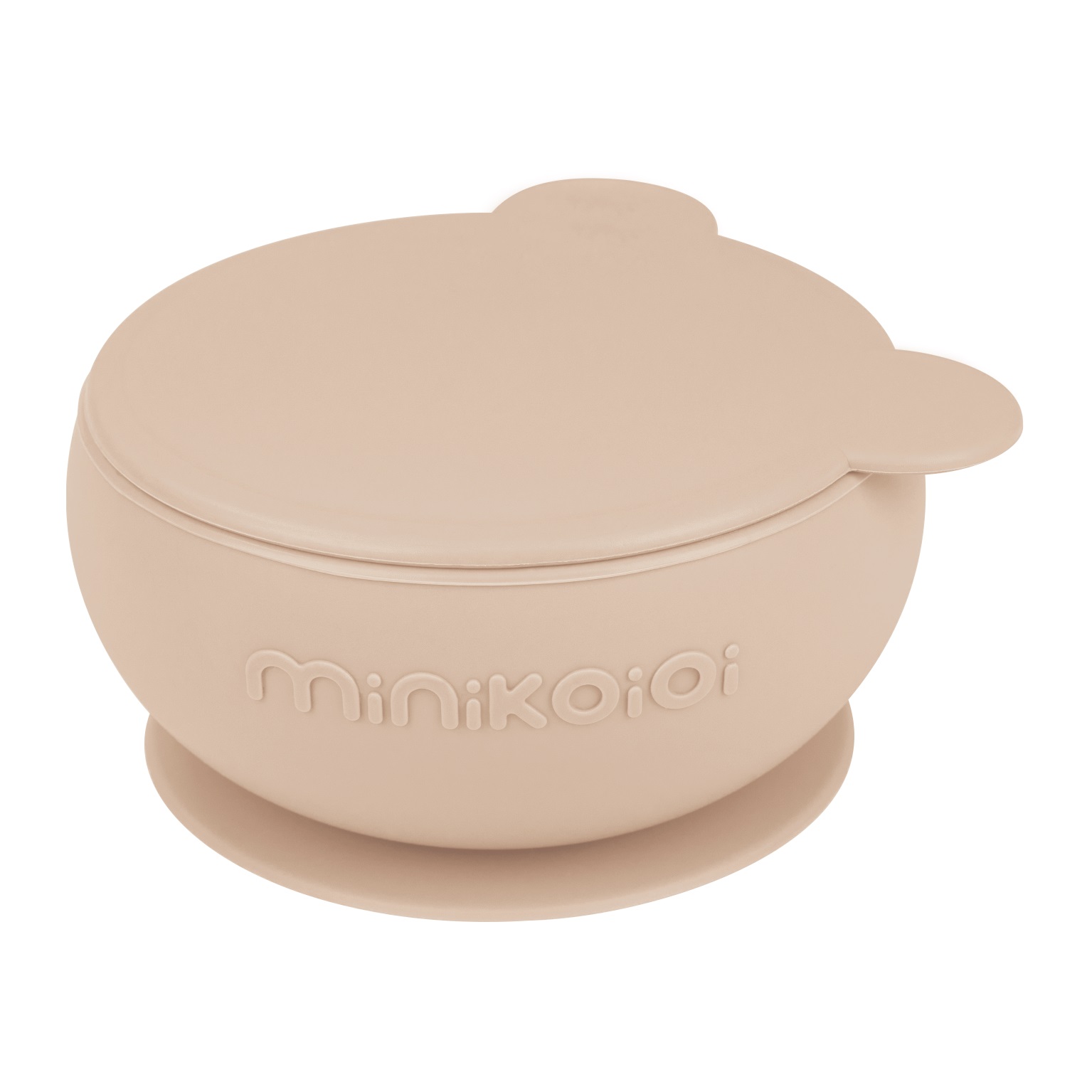 Miska silikonová s přísavkou - Bubble Beige