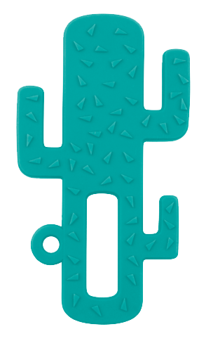 Levně Kousátko silikonové Kaktus - Aqua Green