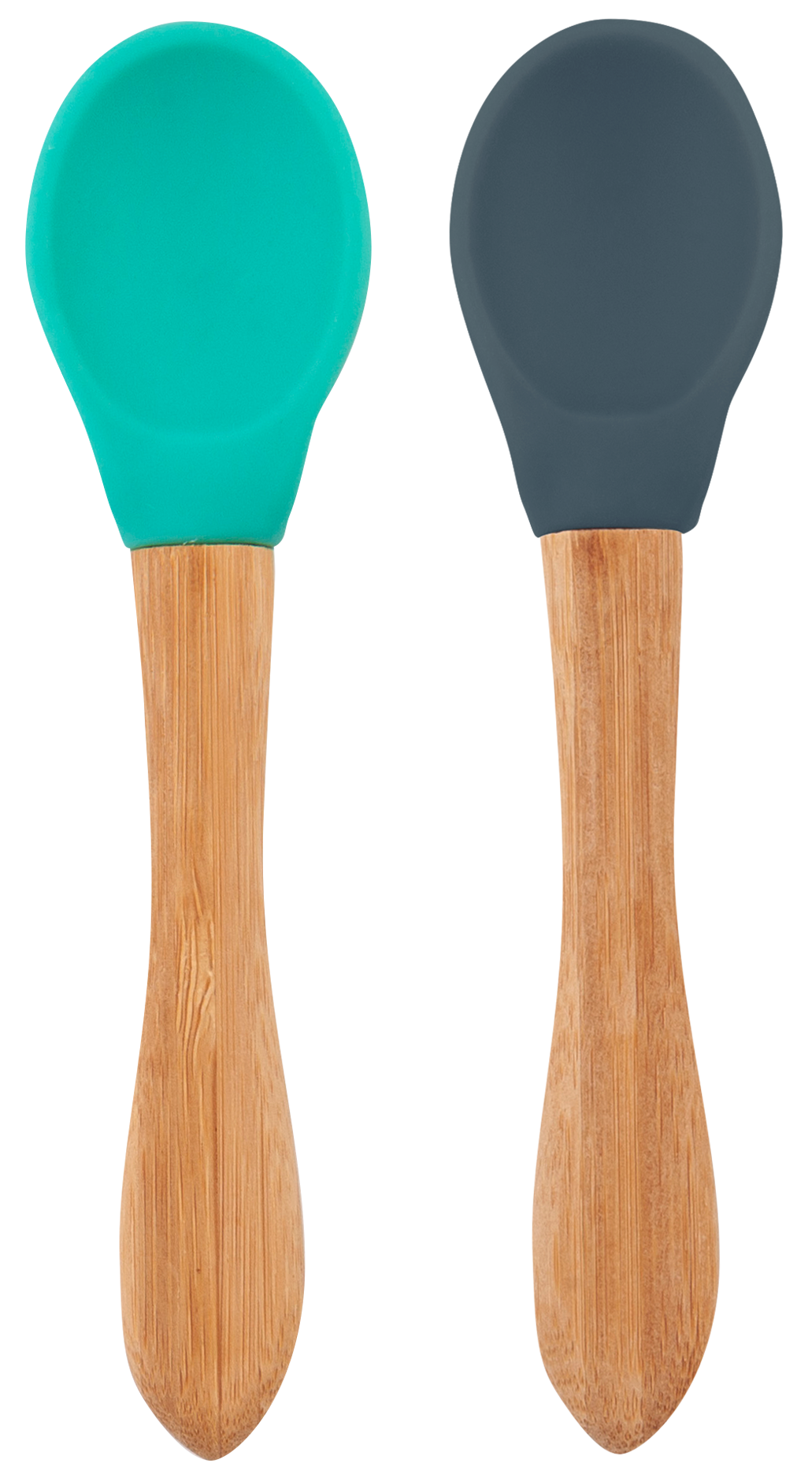 Levně Lžička s bambusovou rukojetí 2 ks - Aqua Green / Deep Blue