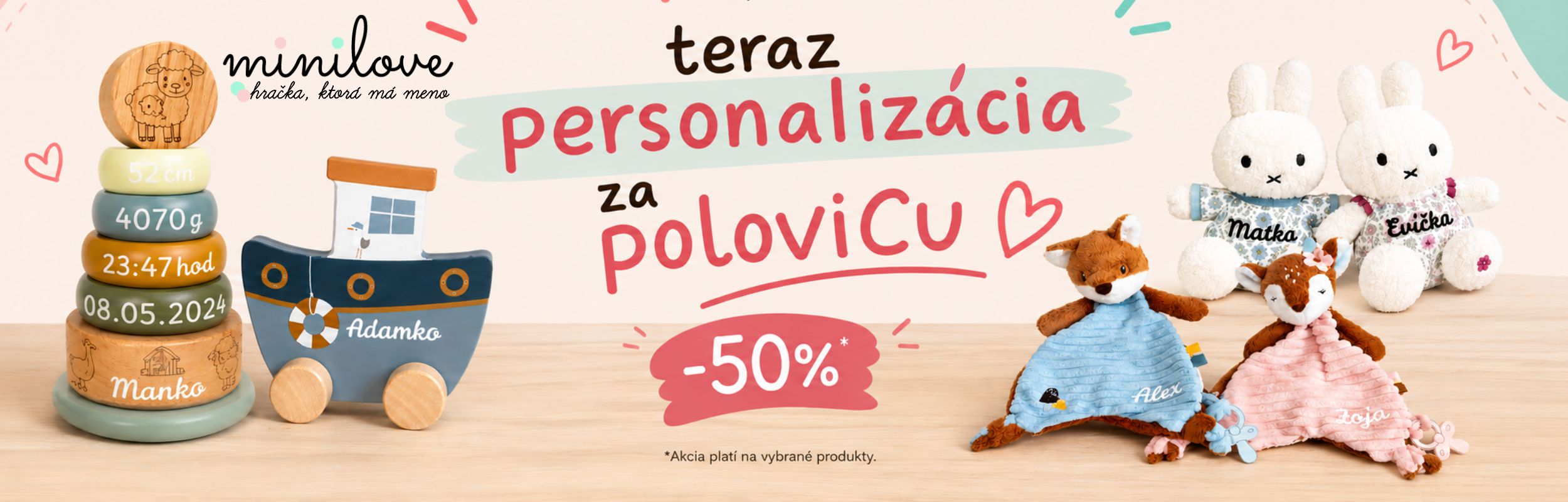 Personalizácia za polovicu