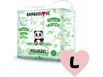 Bamboolove Plienky jednorazové bambus veľ. L 9-14 kg 21 ks