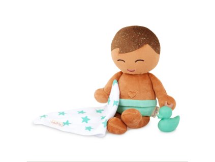 66407 b toys babika plysova do vane chlapec lulla baby light brown hair