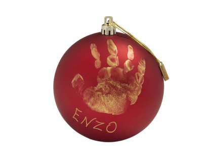 68039 baby art vianocna gula christmass ball mat red