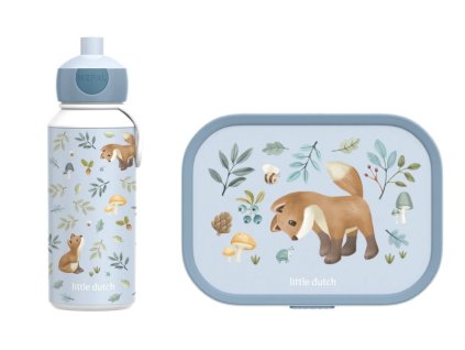 74622 little dutch desiatovy set flasa 400ml box forest friends