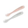 21438 1 beaba prva lyzicka silikonova 2ks s puzdrom old pink