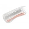 21438 beaba prva lyzicka silikonova 2ks s puzdrom old pink