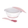 23082 2 kikkaboo miska s prisavkou vieckom a lyzickou s tepelnym senzorom pink