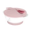 23082 kikkaboo miska s prisavkou vieckom a lyzickou s tepelnym senzorom pink