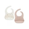 73527 jollein podbradnik silikonovy lovely birds 2 ks