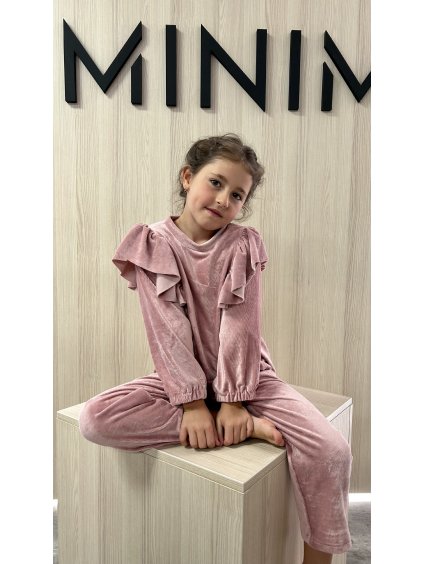 Semišový set s volánky BARBARA