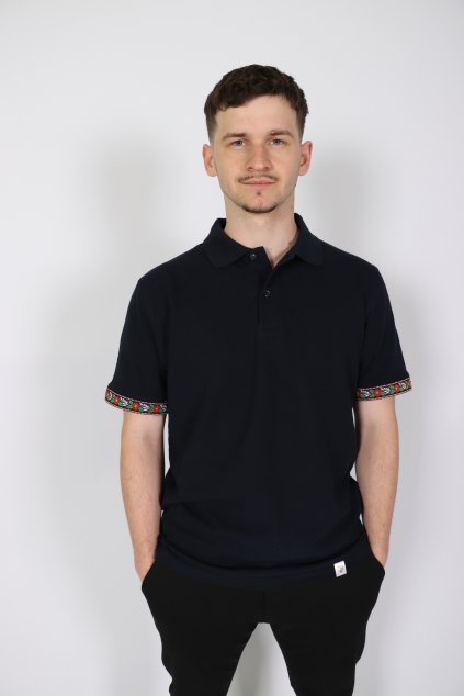 Polo tričko s folklorní stuhou