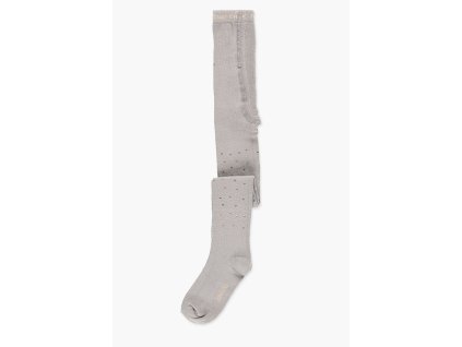 Dívčí punčocháče šedé se zlatými kamínky bavlna holka Boboli