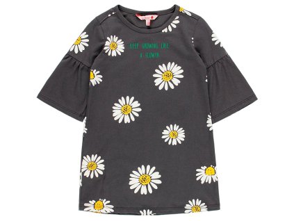 Dívčí šaty Kopretina tmavě šedé šaty holka 4091608076 a