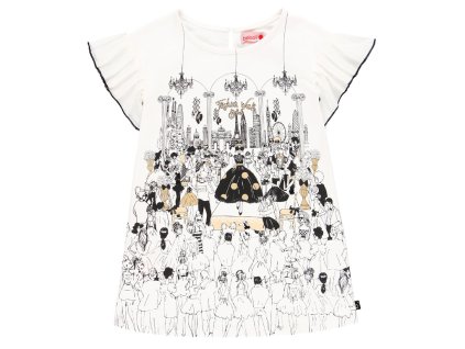 Dívčí top bílý sváteční krátké bílé šaty pro holku Boboli Fashion 7293901100 a