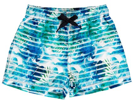 Chlapecké plavky boxerky Jungle modrozelené