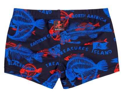 Chlapecké plavky speedo modré zajímavé tmavé print teenage Boboli Klučičí plavky modré a