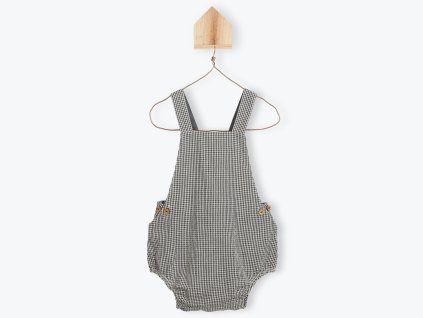 Kojenecké šortky s laclem Kostička černobílé