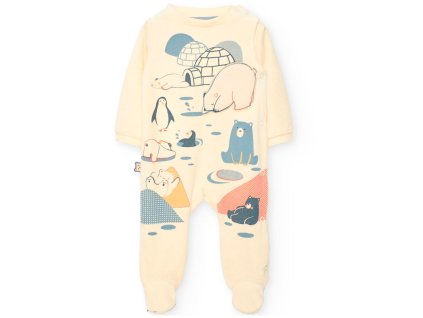 Kojenecký overal sametový Lední medvídek velurový overal pro miminko na patentky celopropínací overl Boboli 1120487442 a