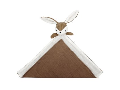 Kojenecká hračka zajíček béžová bavlna mušelínový šatek ňuchňáček Maximo hračka pro miminko kojenecké kousátko dárek pro novorozence dárek k narození miminka 570000617006138 a