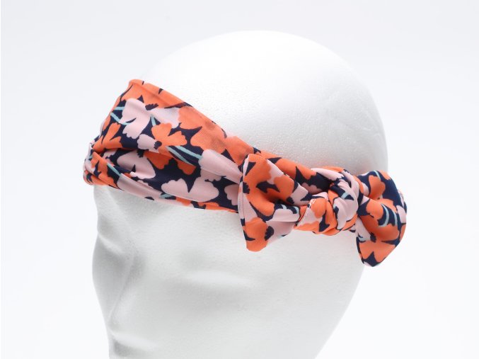 Dívčí elegantní čelenka Květinová Elegance oranžová modrá růžová Holčičí čelenka květy Boboli chick 729761-9287 c