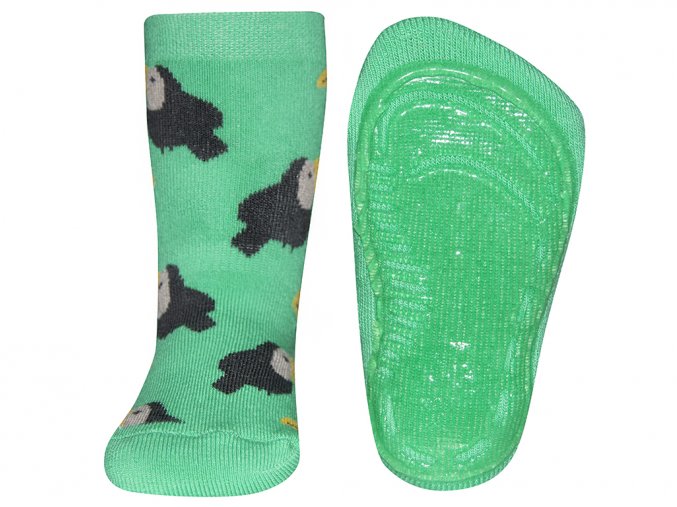 Dětské termo ponožky s protiskluzem zelené