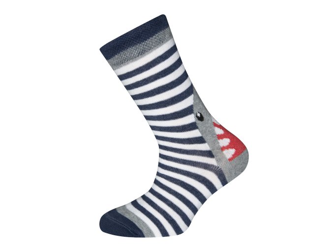 Chlapecké ponožky Žralok Navy modrobílé (Velikost EU 35-38)