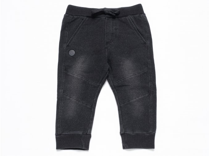 Chlapecké tepláky Jeans černé washout Boboli jeans styl pro klukaK 10401
