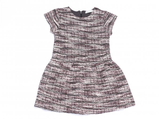 Dívčí pletené Melírované šaty Retro vzor K 13031