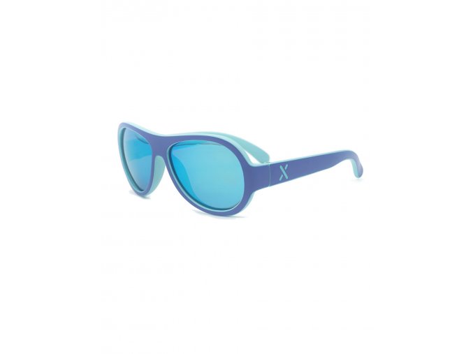 Dětské sluneční brýle letecké Aviator modré denim kluk holka Maximo brýle s UV filtrem a polarizačními skly lehké 13303 963800 0040