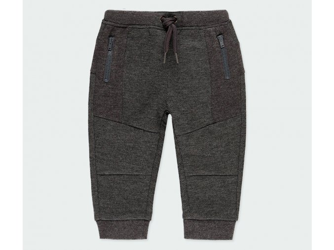 Boboli Chlapecké teplákové kalhoty tmavé šedé fantazie kombi materiál teplé kalhoty pro kluka 3430888116 a