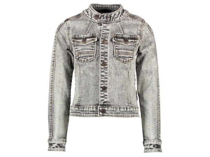 Dívčí strečová džínska světle šedá plíšňák džínová bunda pro holku B-Nosy Y108 5320 054