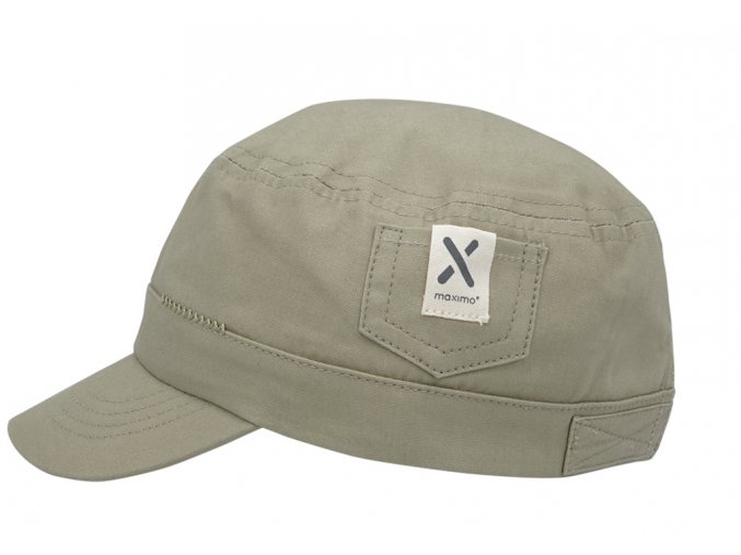 Chlapecká čepice army flat style khaki šedá zelená kšiltovka army kluk Maximo 100% bavlna 33503-617000-14