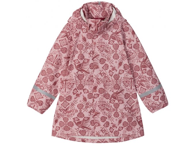 Dívčí nepromokavá bunda růžová Reima Vatten rose růžová pláštěnka pro holky s reflex prvky design skandinávský styl Reima 521506A 1127 a