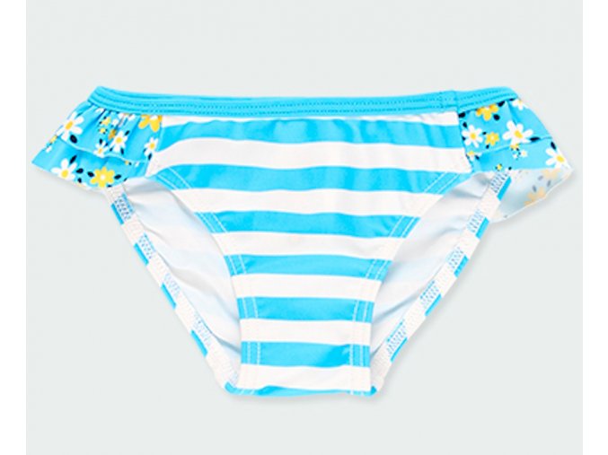Dívčí plavky kalhotky modrobíle pruhované s taštičkou kytičky plavky pro holčičku Boboli holka 8040139861 a