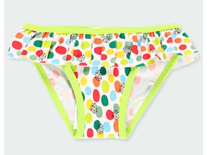 Dívčí plavky kalhotky barevně puntíkované s taštičkou plavky s volánky pro holčičku veselé plavečky Boboli holka dětské 8040799862 a