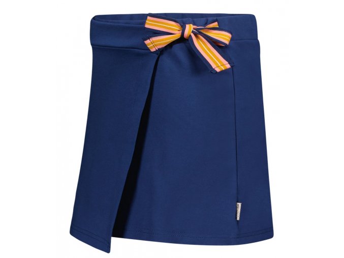 Dívčí sukně s extra panelem modrá zavazovací sukně holka pružná na gumu B-nosy Y202 5732 114 a