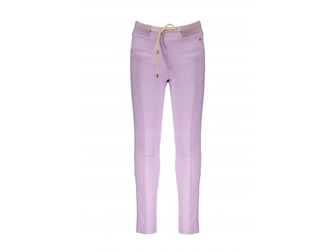 Pružné Dívčí kalhoty světle fialové crochet elegantní lila kalhoty pro holku NoNo N202 5600 603
