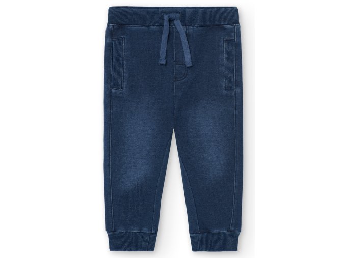 Chlapecké tepláky tmavě modré kluk Boboli pružné džíny 390248BLUE a