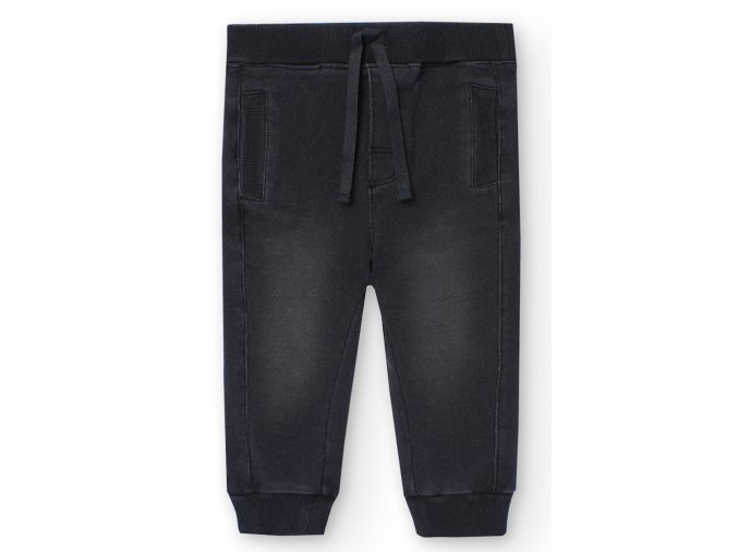 Chlapecké tepláky černé kluk Boboli pružné džíny 390248BLACK a