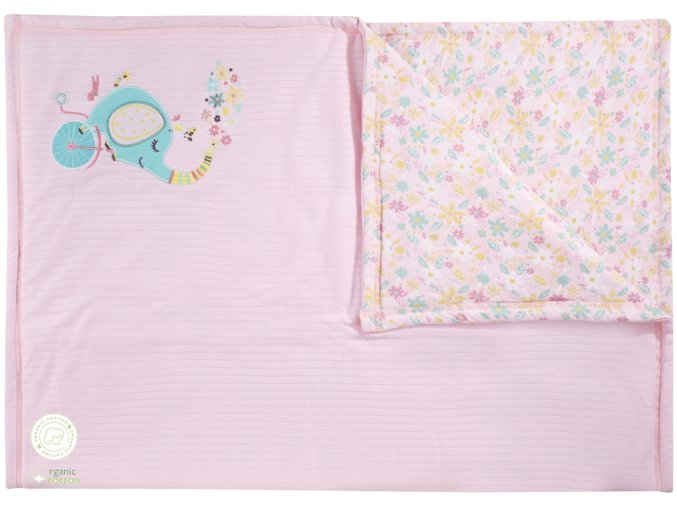 Kojenecká deka 100cm x 70cm 60g Květinka ORGANIC bio bavlna dečka pro holčičku kytičky Jacky 3113060 0 2578 a