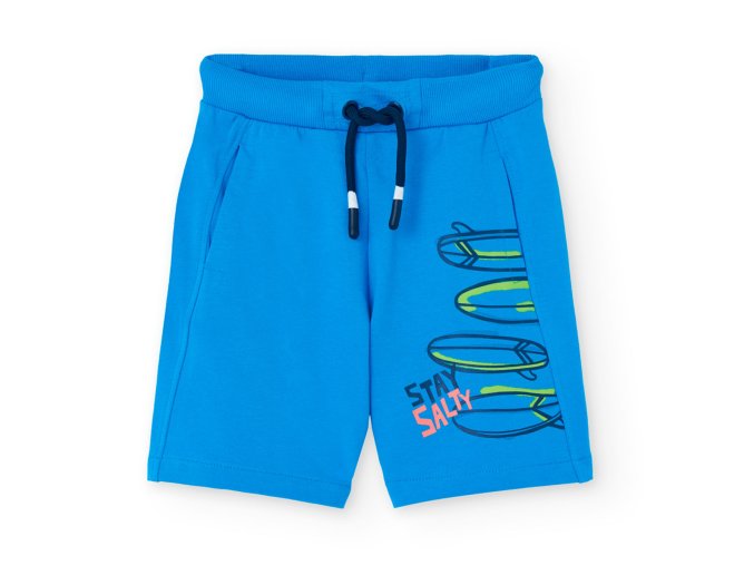 Chlapecké bermudy kraťasy modré šortky pro kluka 100% bavlna Boboli Surf 5311992606 a