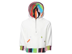 <p>Dětská sportovní lehká mikina s klokánkem, kapucí a zapínáním ke krku je ideální pro aktivní odpočinek. Artový design, každý kus je originál barevné kompozice z dílny Španělského designéra.</p>