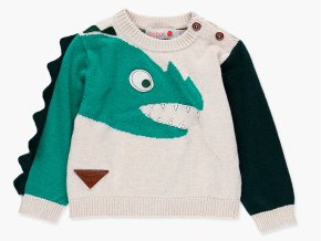 svetr kluk Boboli drak pruhovaný barevný dinosaur