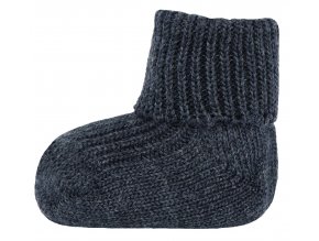 Vlněné ponožky Tma (Barva šedá - antracit, Velikost EU 18-19)