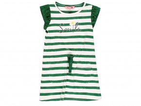 Dívčí pruhované šaty Kopretina zelenobílé bavlněné holčičí šaty na doma 4091049289 a