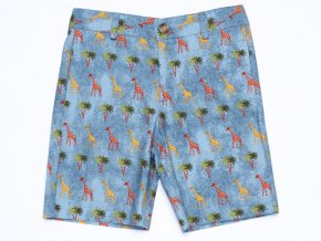 Chlapecké šortky Žirafy modré Organic